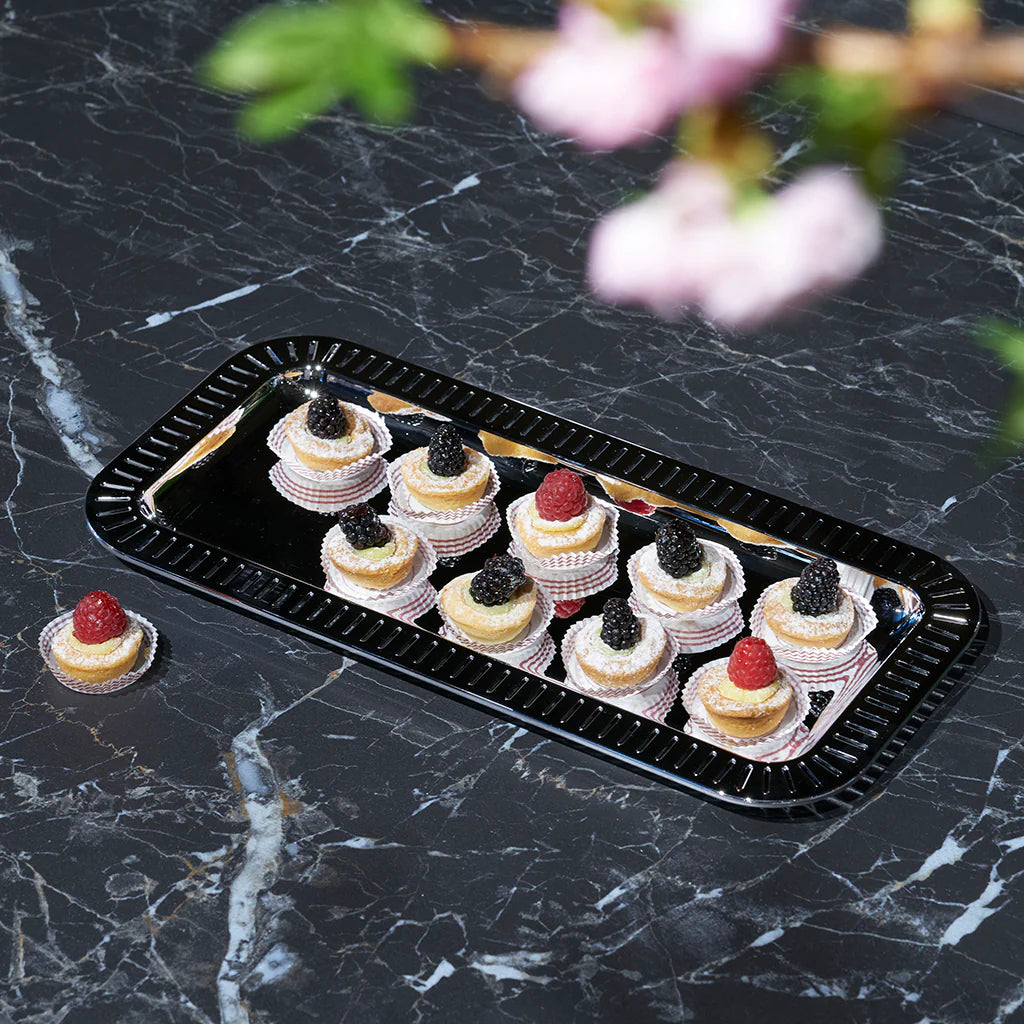 Striations Serving Tray Small Rectangle