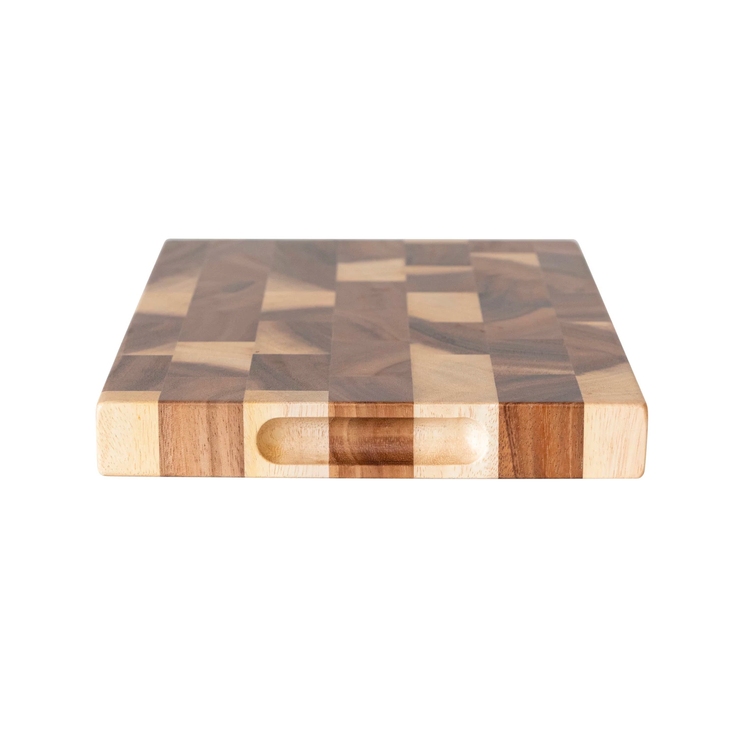Suar Wood End Grain Butcher Block, with handles