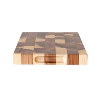 Suar Wood End Grain Butcher Block, with handles