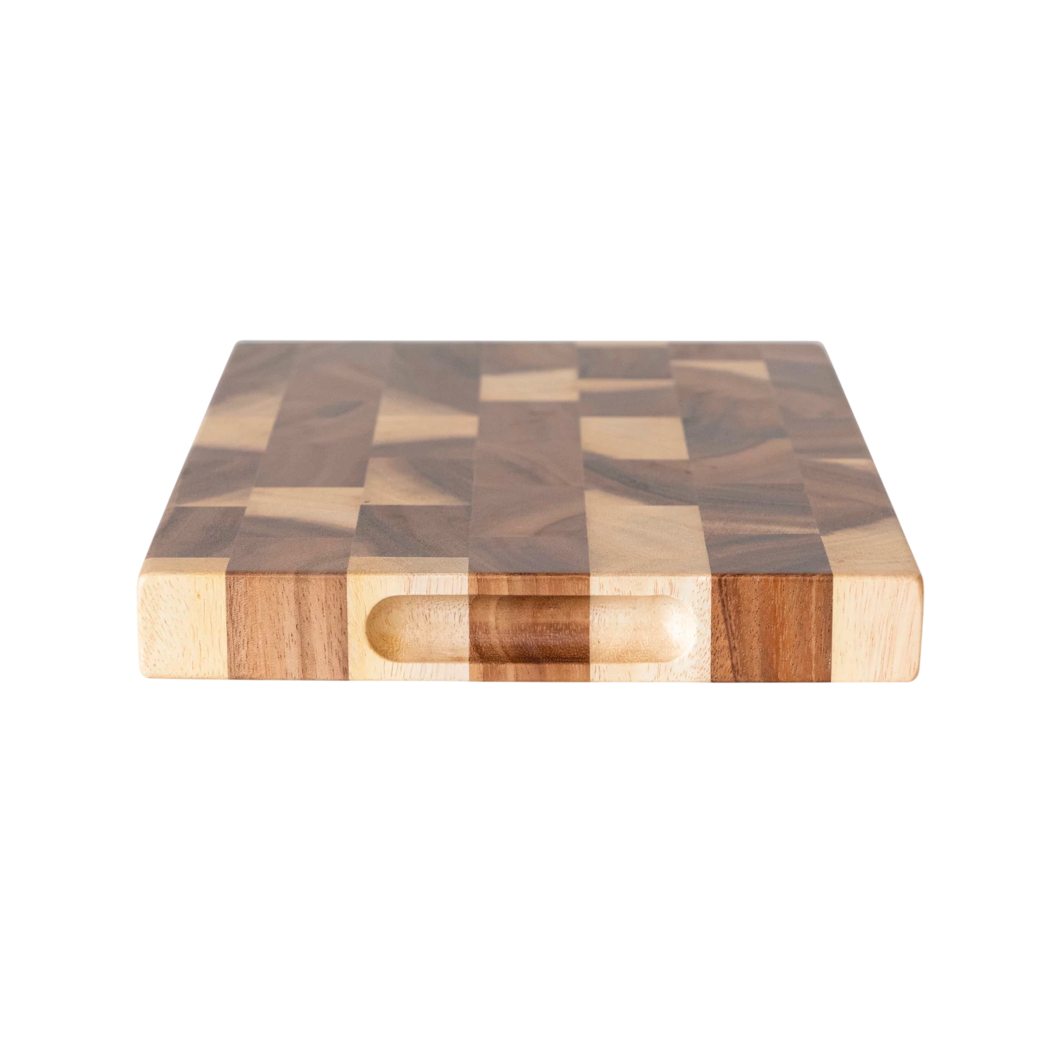 Suar Wood End Grain Butcher Block, with handles