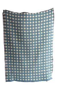 Purple & Blue Checkered Reversible Sujani Quilt