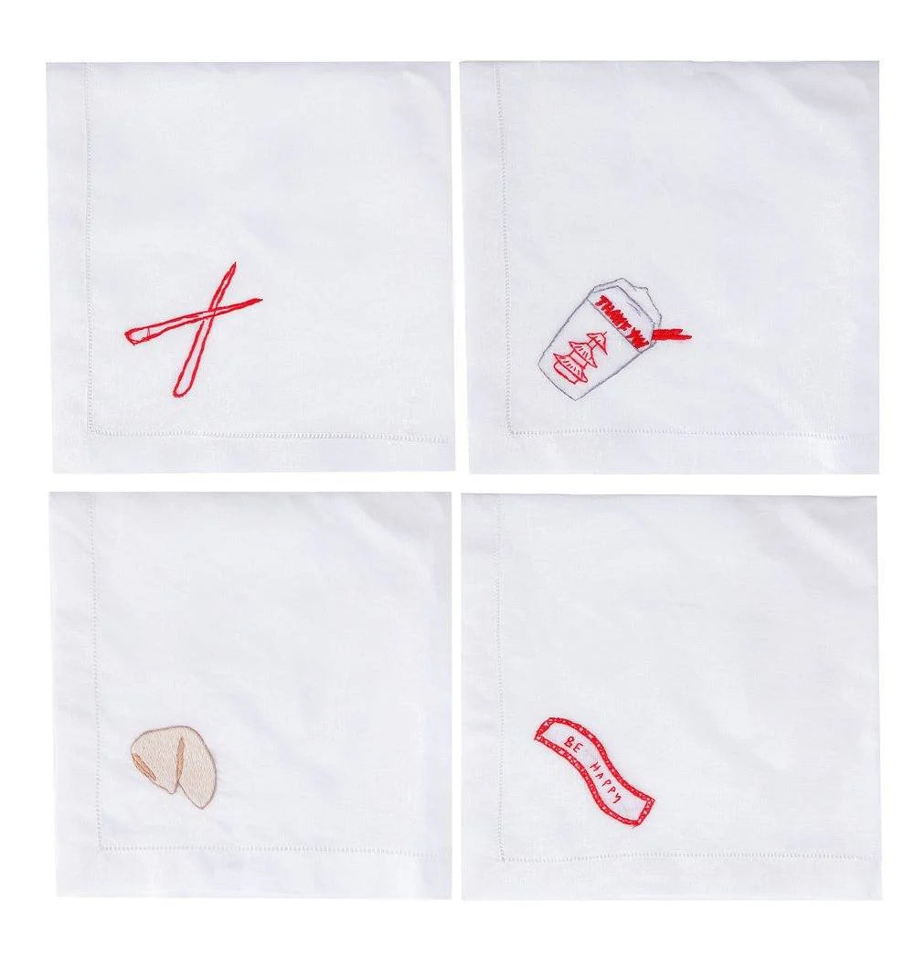 Sunday Takeout Dinner Napkins (Set of 4)