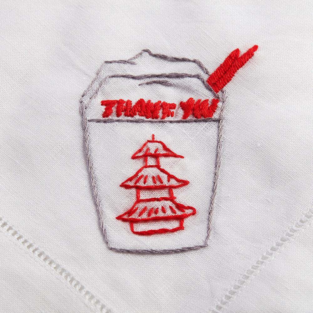 Sunday Takeout Dinner Napkins (Set of 4)