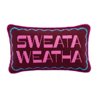 Sweata Weatha Needlepoint Pillow