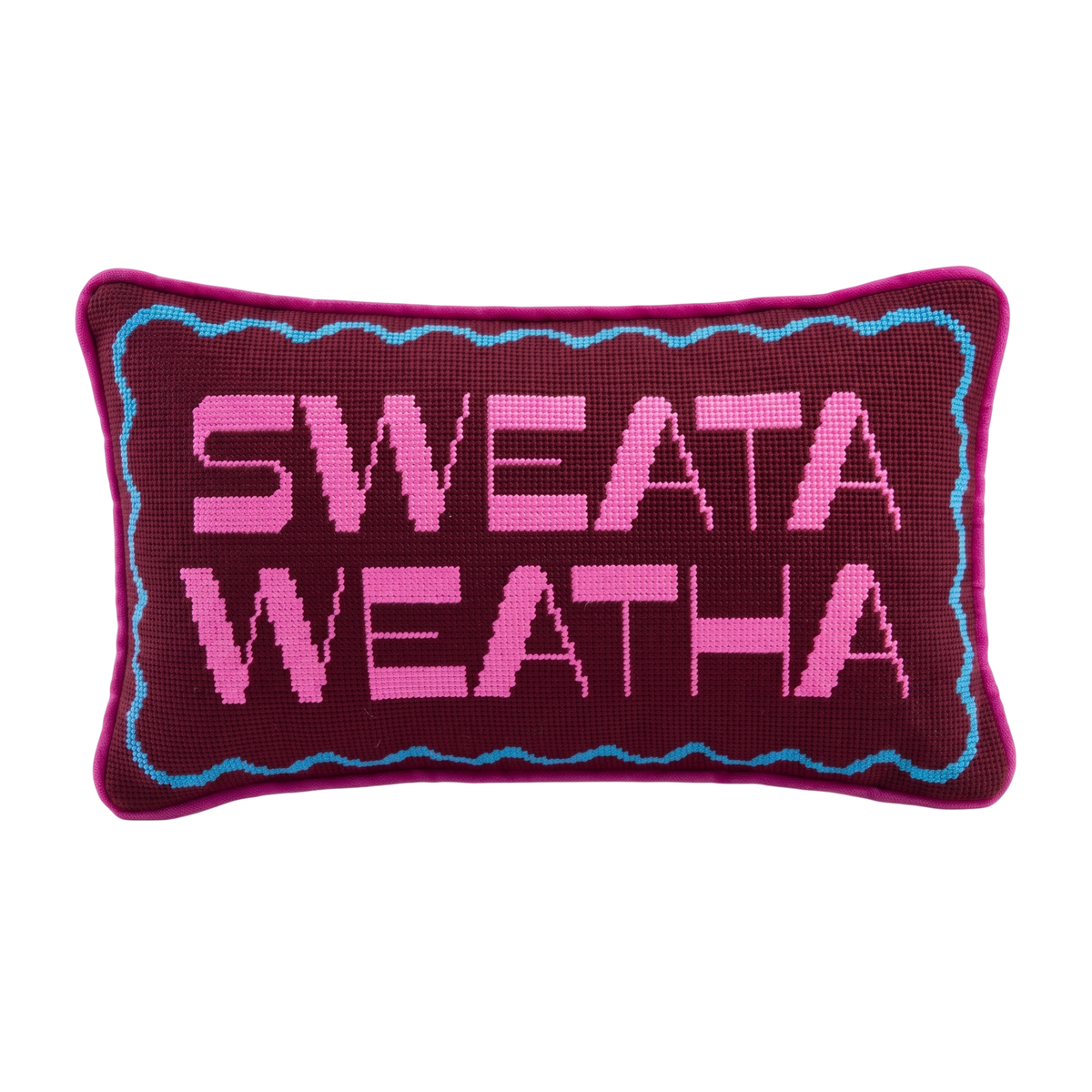 Sweata Weatha Needlepoint Pillow