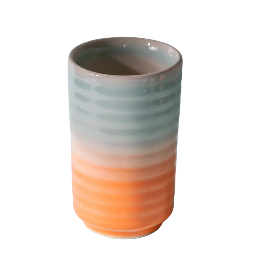 Ombre Ribbed Tumbler, Sky Blue coral | 400 ml