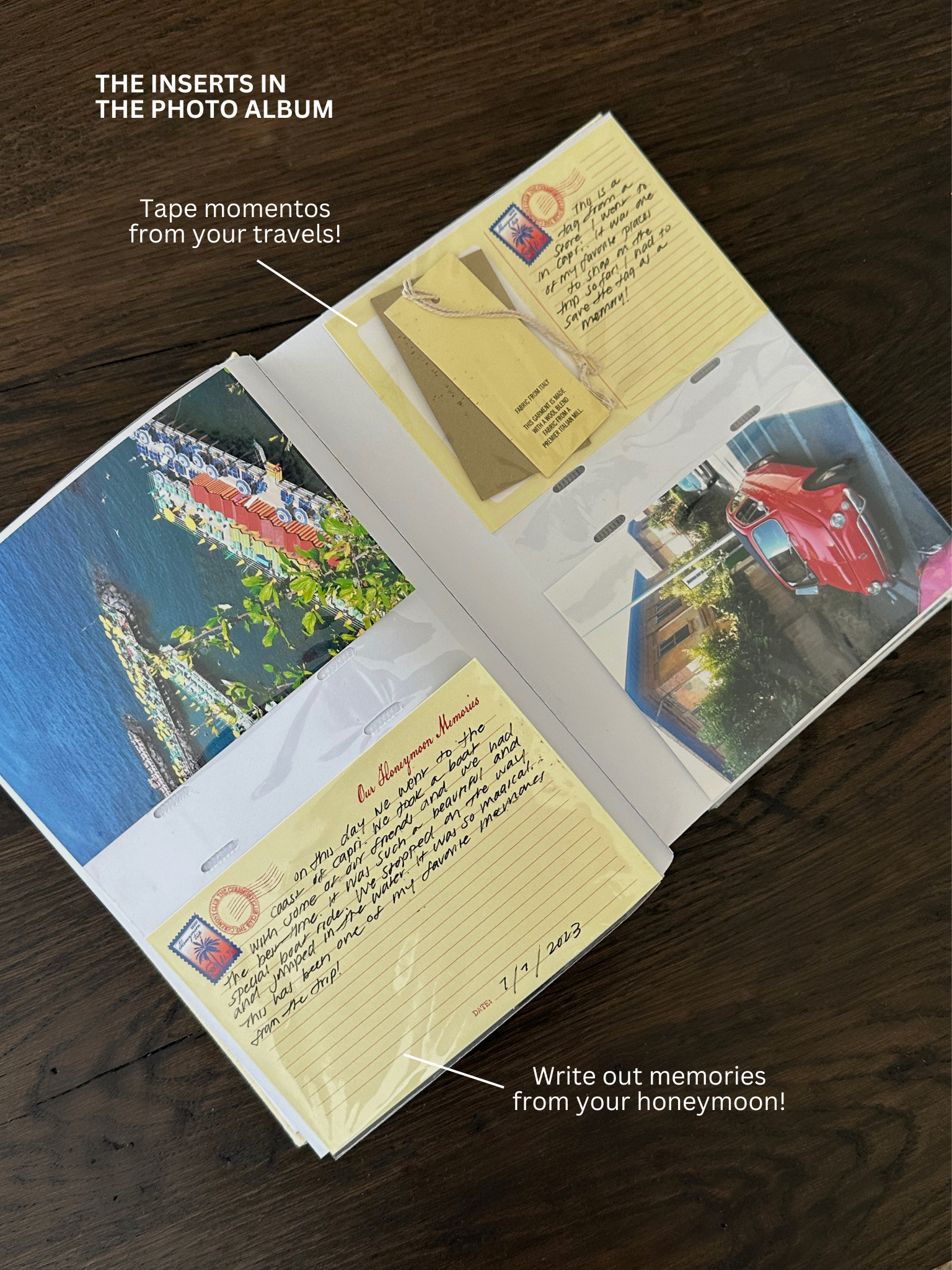 Honeymoon photo album insert pack