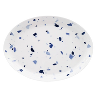 Terrazzo Azzurro Oval Platter, Set of 2