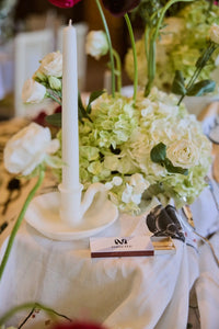 The Forme Wax Candlestick - White