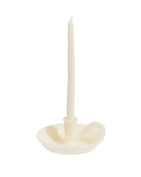 The Forme Wax Candlestick - White