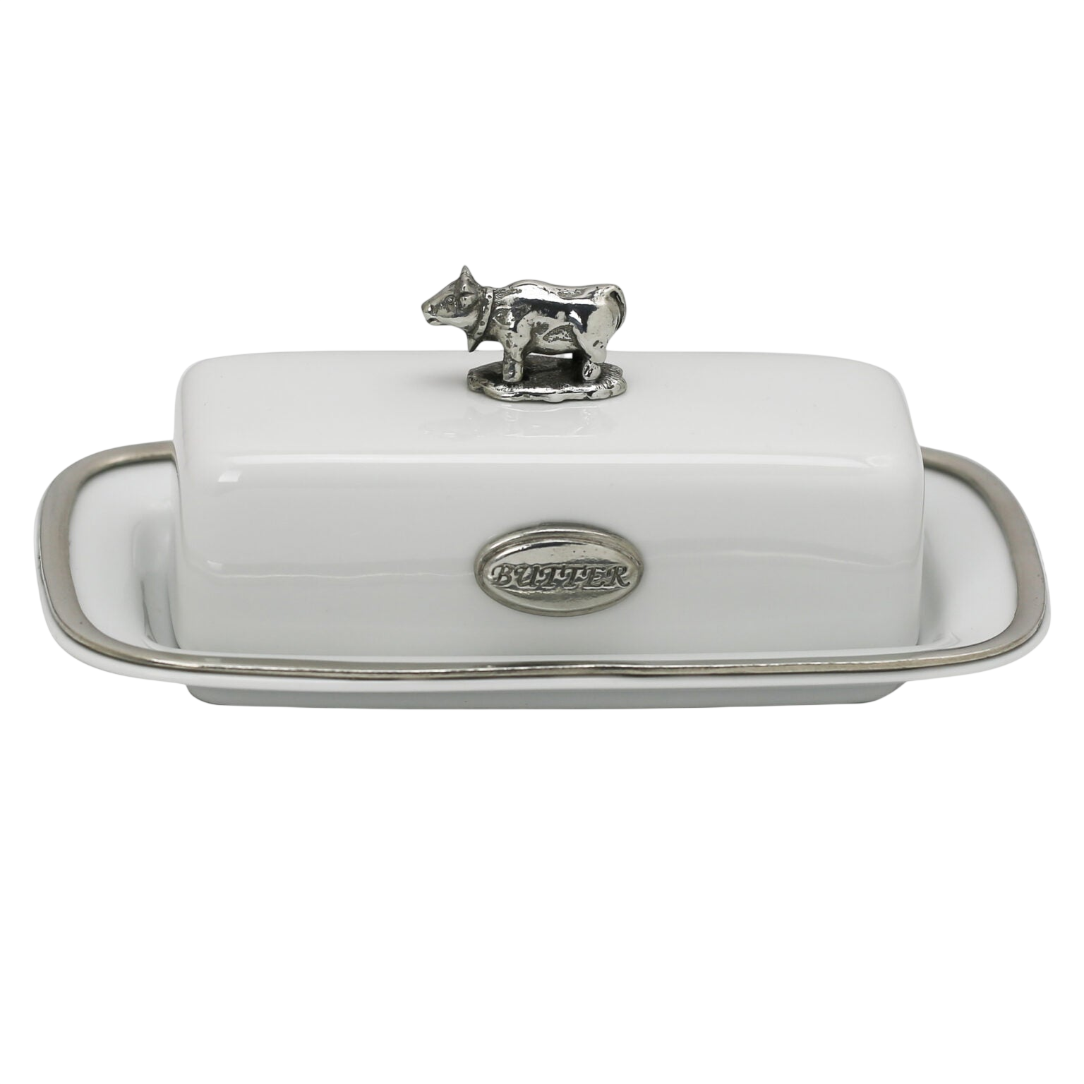 Tilghman Butter Dish with Cow