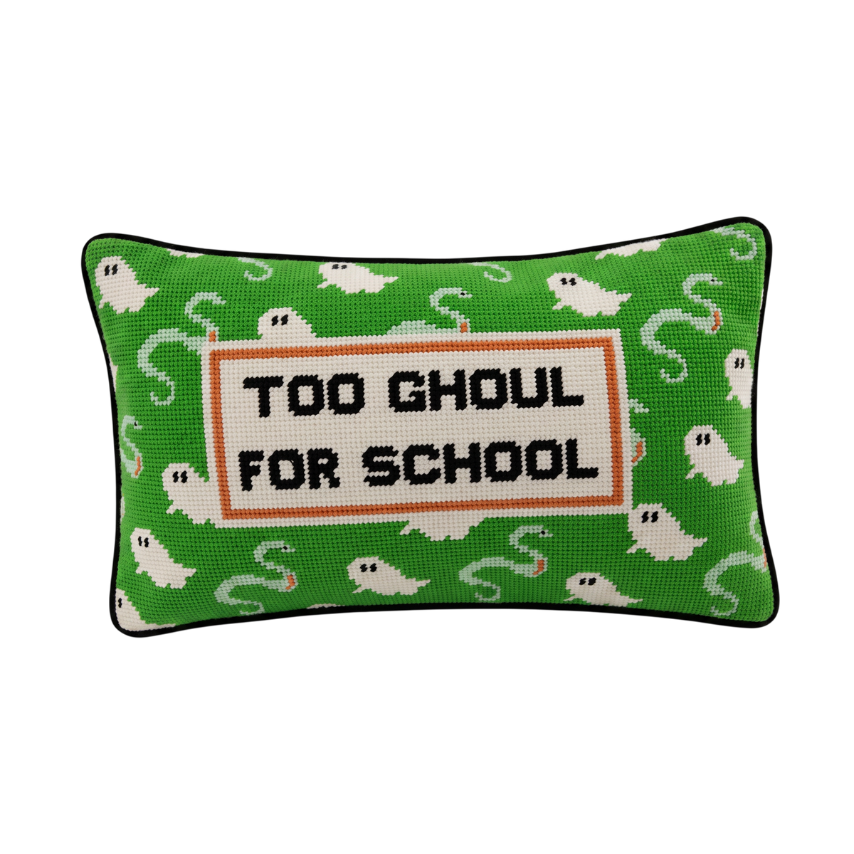 Too Ghoul Needlepoint Pillow