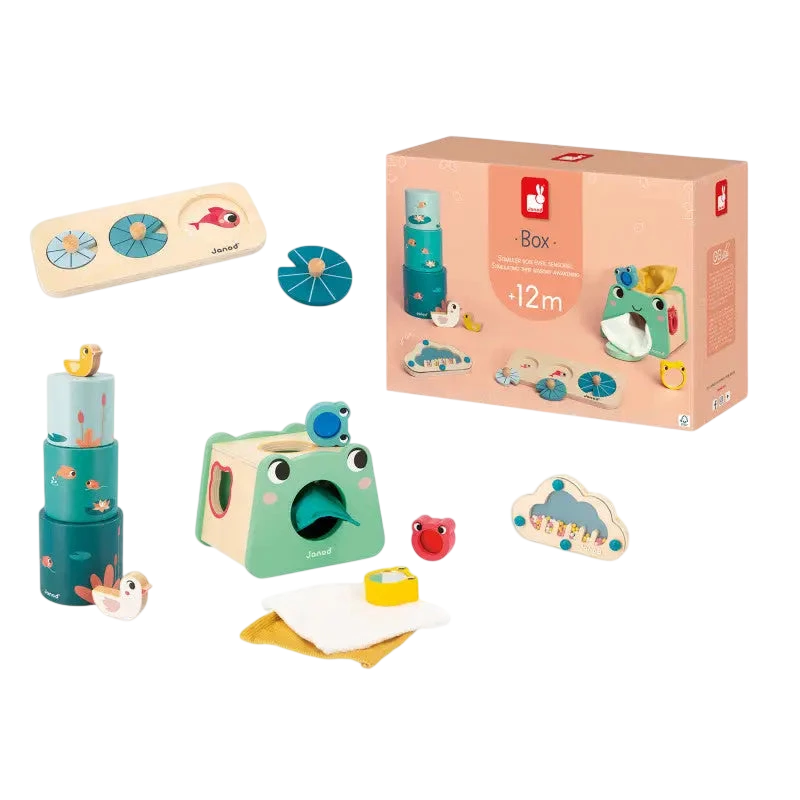 Janod Toy Box - 4 Toys - 12 Months