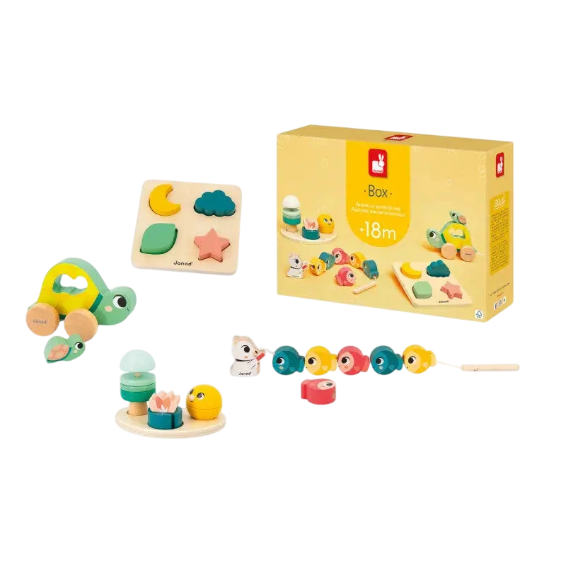 Janod Toy Box - 4 Toys - 18 Months