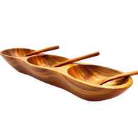 Tropical Hardwood Salsa Dish Large