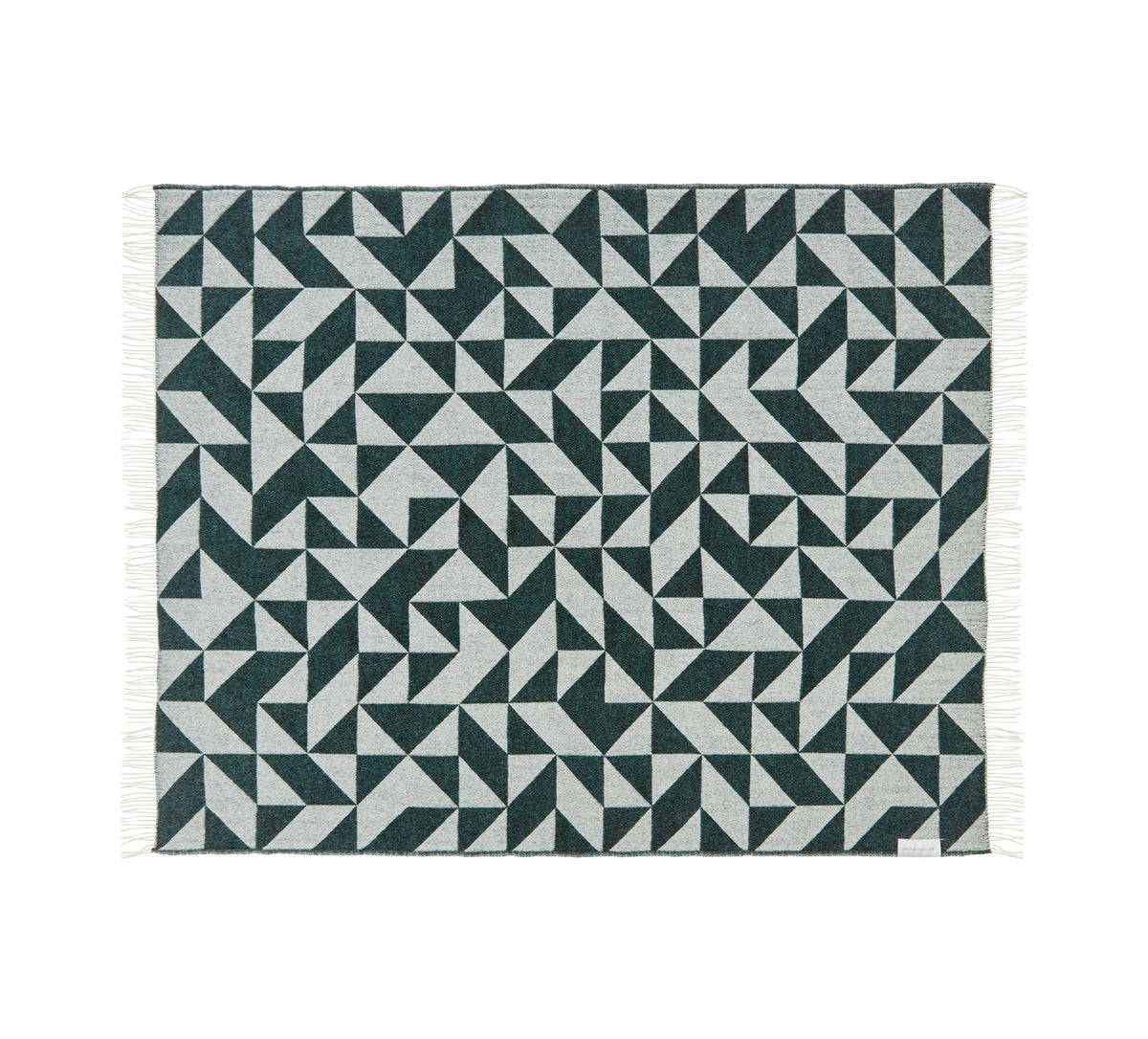 Silkeborg Uldspinderi Twist a Twill Throw - Dark Green