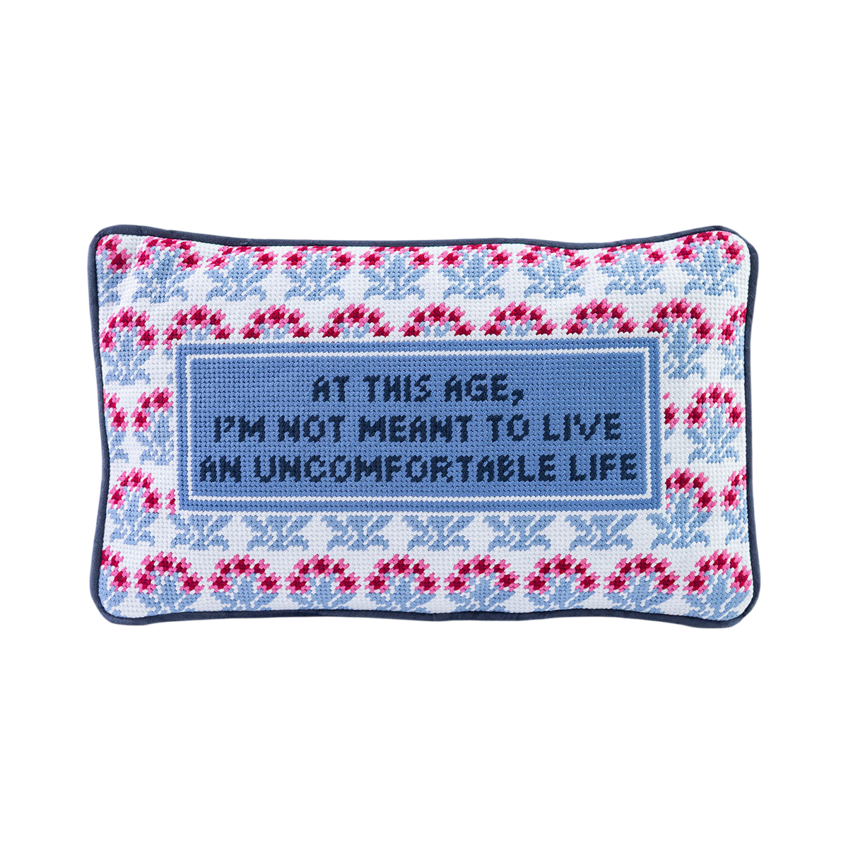 Uncomfortable Needlepoint Pillow
