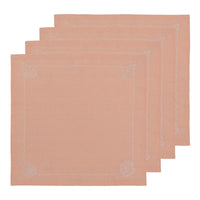 Hand Embroidered Marine Life Napkins 18" x 18" (Set of 4)