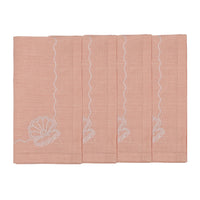 Hand Embroidered Marine Life Napkins 18" x 18" (Set of 4)