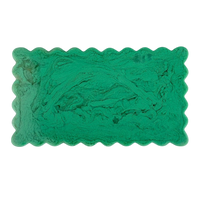 Hand-Poured Resin Scallop Rectangle Cheese Board - Green