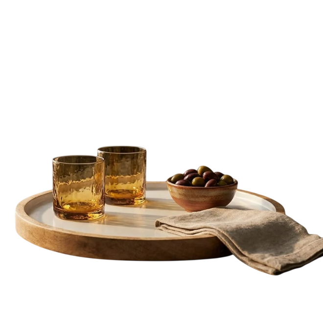 Palmer Wood + White Tray