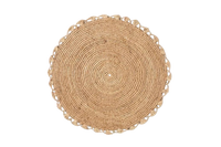 Handmade Raffia Woven Placemat  – Round Table Mats for Kitchen Dining Table Top Rug Mats & Dinner Table Mates