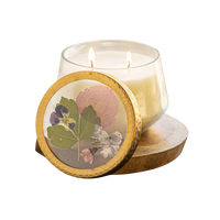 Signature Pressed Floral Candle - Blushing Rosewood