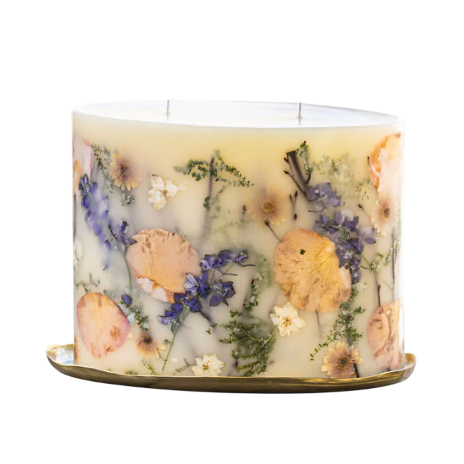Centerpiece Botanical Candle - Vanilla Rain