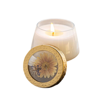 Petite Pressed Floral Candle - Vanilla Rain