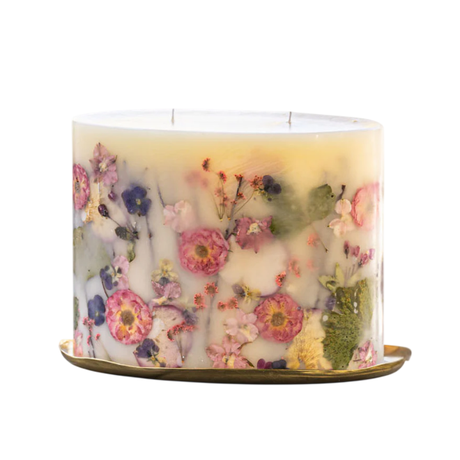 Centerpiece Botanical Candle - Blushing Rosewood