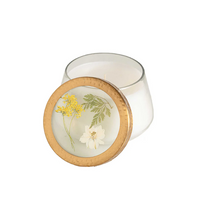Honey Tobacco Medium Pressed Floral Candle