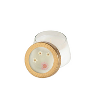 Apricot Rose Small Pressed Floral Candle