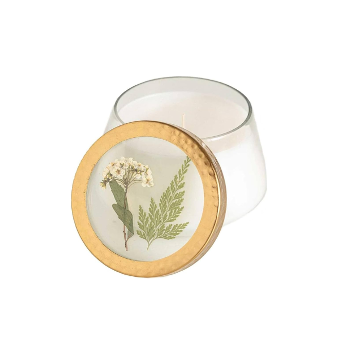 Forest Medium Pressed Floral Candle