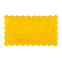 Hand-Poured Resin Scallop Rectangle Cheese Board - Mustard