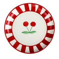 Ceramic Cherry Dessert Plate (Set of 2)
