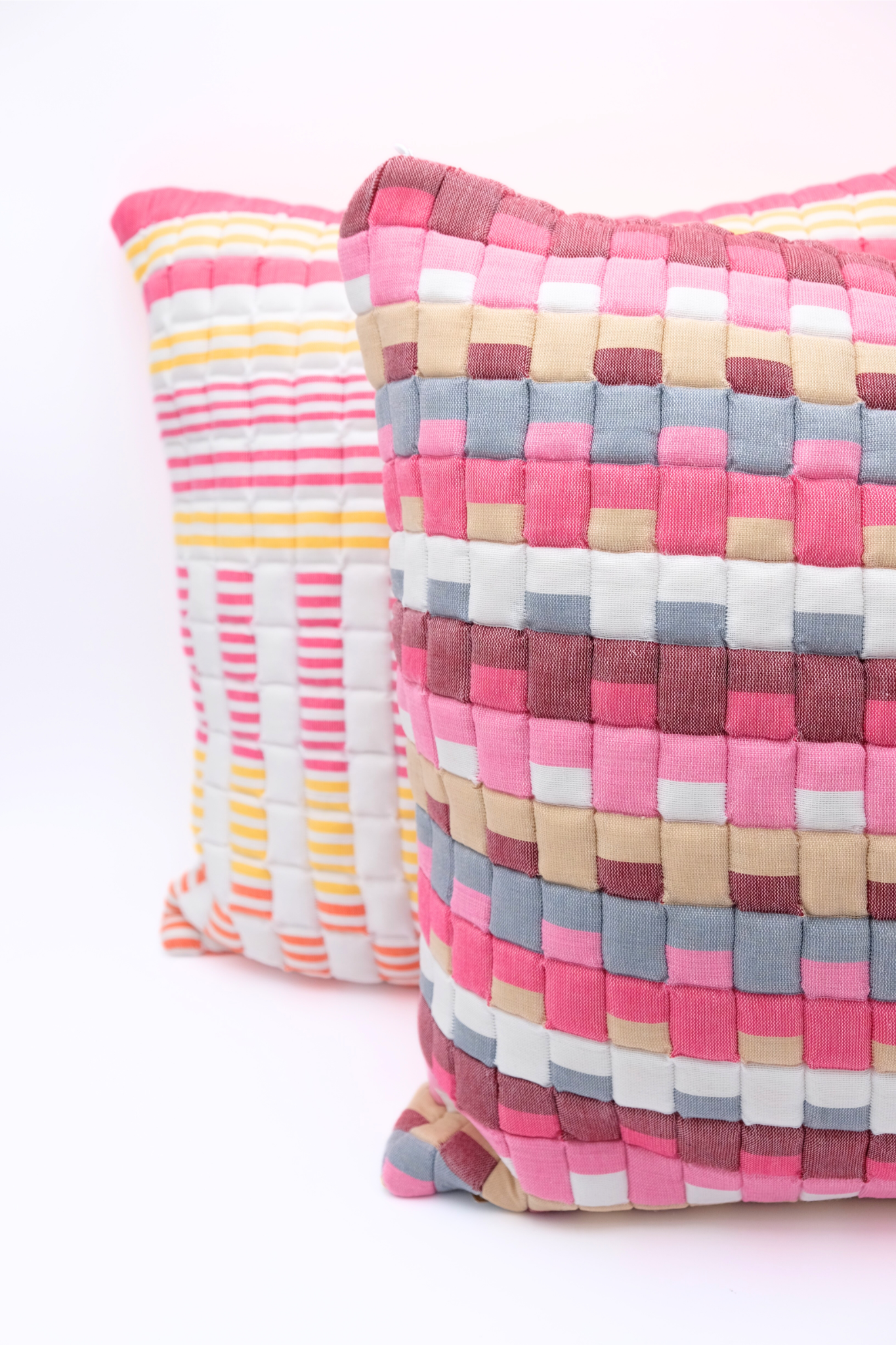 Sunset Sujani Puff Pillow