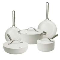 Mobi 8-Piece Ceramic Cookware Set | Cannoli Cream