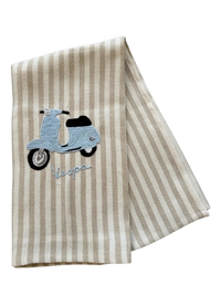 Embroidered Kitchen Towel - Vespa