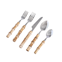 Vida Bamboo Stainless Flatware (Set of 5)