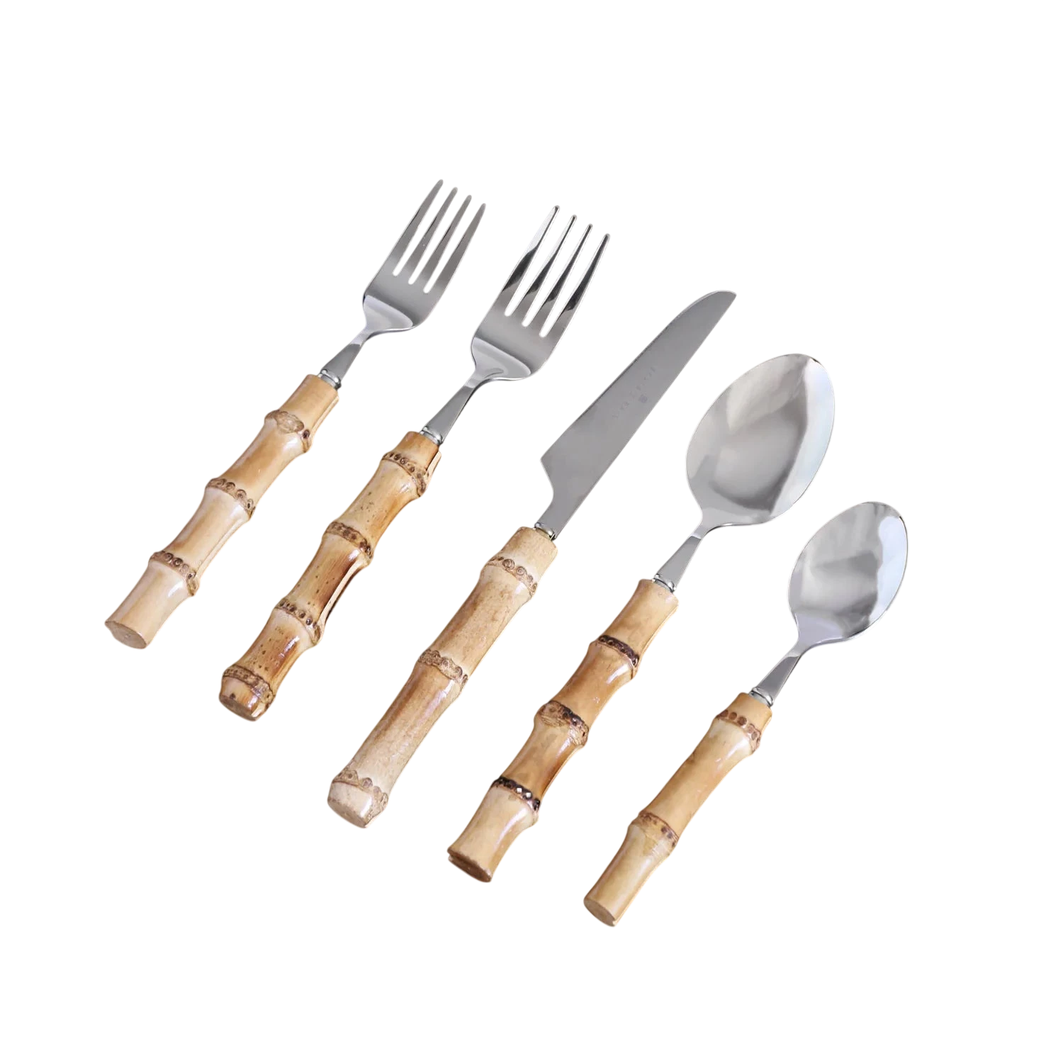 Vida Bamboo Stainless Flatware (Set of 5)