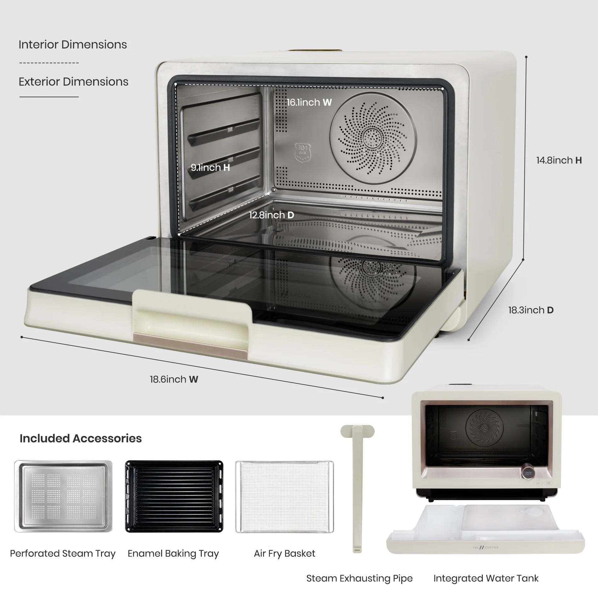 Val Cucina 7-in-1 Steam Convection Oven – Milan Series