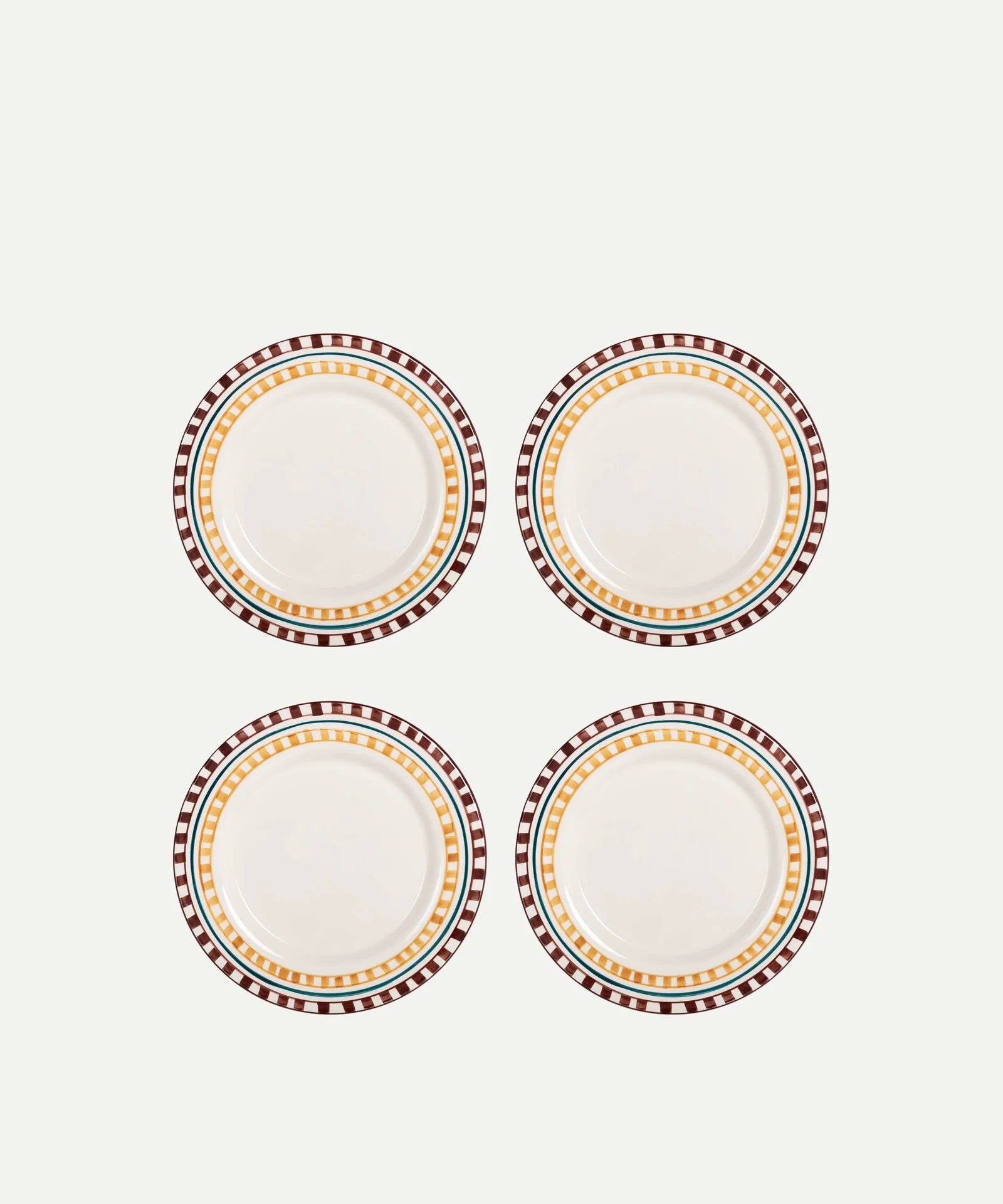 Charlotte Hand-Painted Dinner Plate (Set of 4)