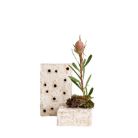 Ceramic Frog Block, White Patina