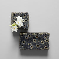 Ceramic Frog Block, Grey Patina