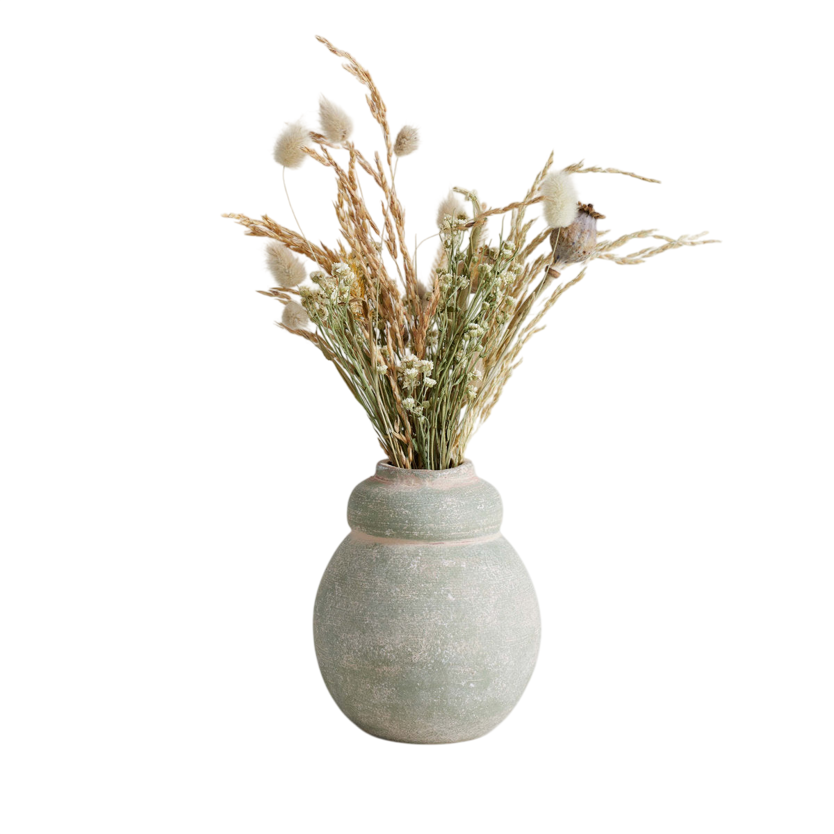Terra Cotta Bud Vase, Greenwash