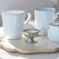Vintage Beaded Pewter Piccolo Creamer