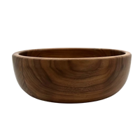 JBrody Walnut Wood Salad Bowl
