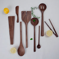 JBrody Walnut Wood Salad Servers