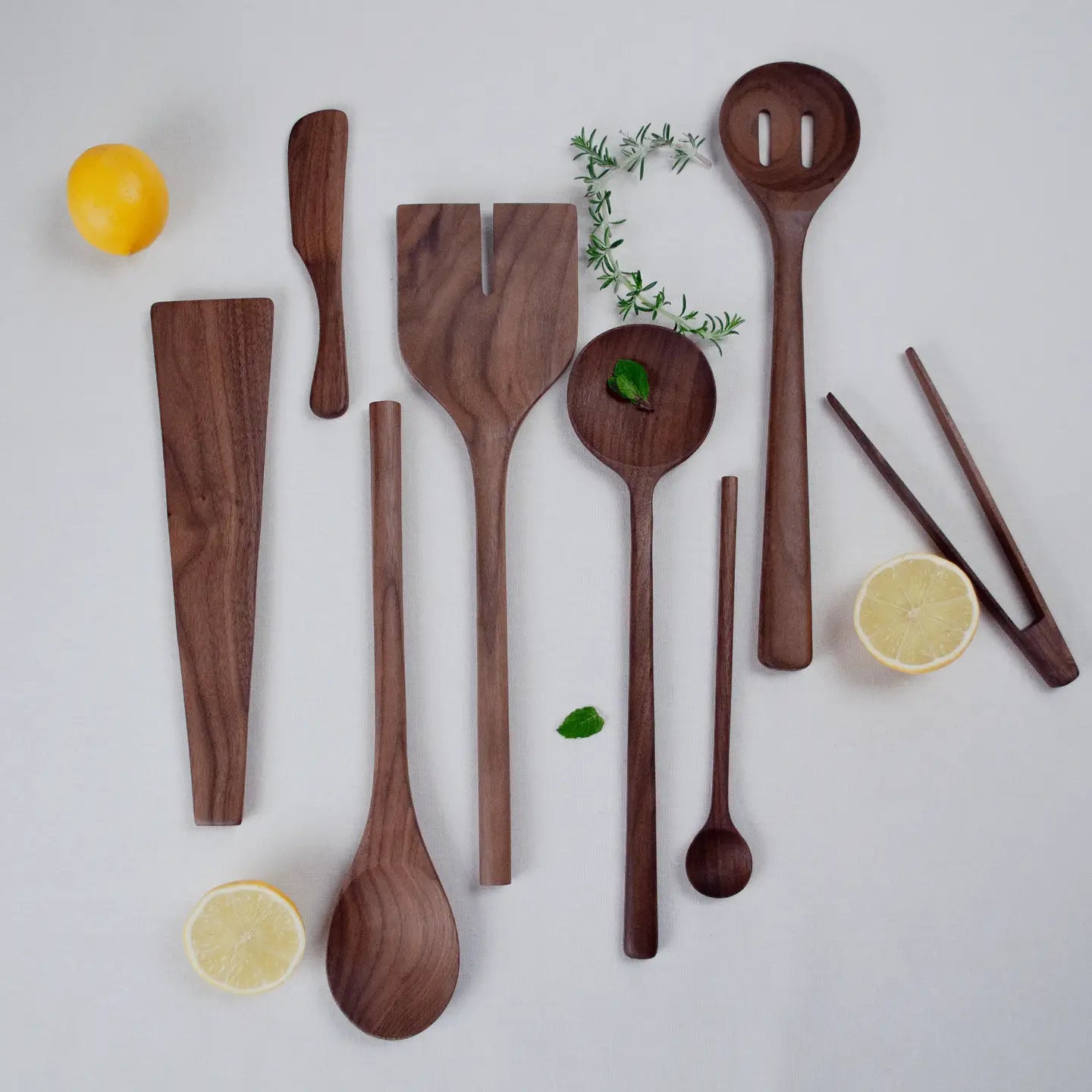 JBrody Walnut Wood Salad Servers