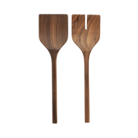 JBrody Walnut Wood Salad Servers